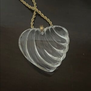 Baccarat heart pendant